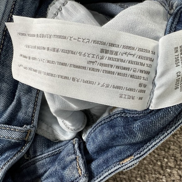 Hollister Jeans Women 3L (26X34)‎ Blue Two Toned Curvy High Rise Vintage Flare - Picture 3 of 10